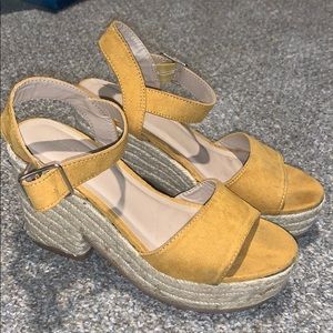 Yellow espadrilles